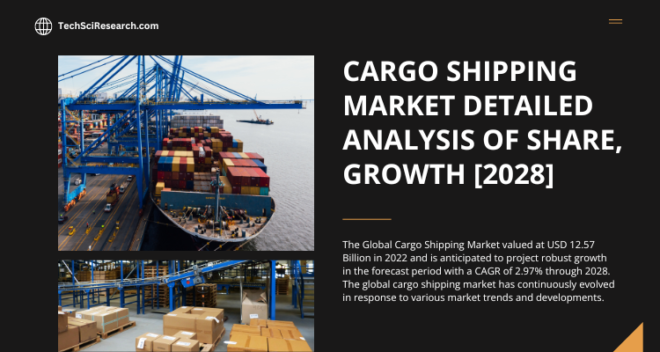 The Global Cargo Shipping Market stood at USD 12.57 Billion in 2022 & will grow with a CAGR of 2.97% in the forecast period, 2024-2028.