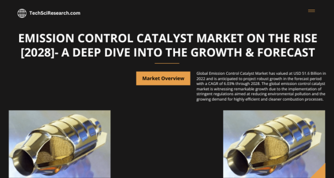 Global Emission Control Catalyst Market stood at USD 51.6 Billion in 2022 & will grow with a CAGR of 6.03% in the forecast period, 2024-2028.