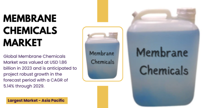 The Membrane Chemicals Market reached $1.86B in 2023 and is expected to grow at a 5.14% CAGR through 2029. Get a Free Sample Report.