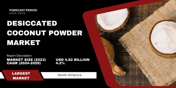 Global Desiccated Coconut Powder Market was valued at USD 4.82 billion and grow in the forecast with a CAGR of 4.2% by 2029.