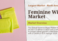 The Global Feminine Wipes Market stood at USD 1.72 Billion and may grow in the forecast with a CAGR of 10.1% by 2029.