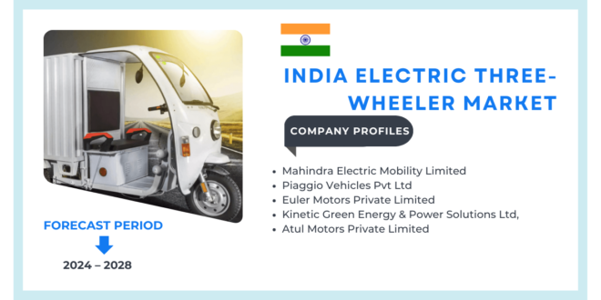 India Electric Three-Wheeler Market may grow because of an increase in the adoption of last-mile delivery services. Click to free Sample Report.