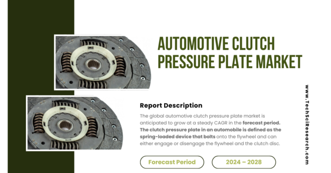 The global automotive clutch pressure plate market is anticipated to grow at a steady CAGR in the forecast period. Free Sample Report.