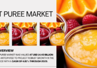 Global Fruit Puree Market was valued at USD 14.40 billion and may grow in the forecast with a CAGR of 4.81% by 2029.