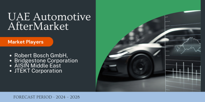 UAE automotive aftermarket is anticipated to grow at a steady CAGR in the forecast period, 2024-2028. Get a Free Sample Report.