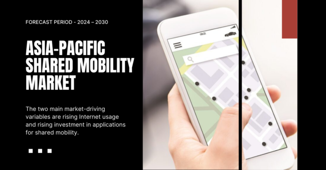 Asia-Pacific Shared Mobility Market may grow due to rising Internet usage and rising investment in applications for shared mobility.