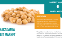 The Global Macadamia Nut Market stood at USD 1.64 Billion and may grow in the forecast with a CAGR of 9.2% by 2029.