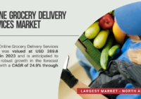 Global Online Grocery Delivery Services Market stood at USD 389.6 billion and may grow in the forecast with a CAGR of 24.9% by 2029.