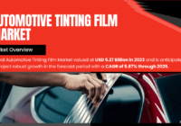 Global Automotive Tinting Film Market stood at USD 5.27 Billion in 2023 and may grow in the forecast with a CAGR of 5.87% by 2029.