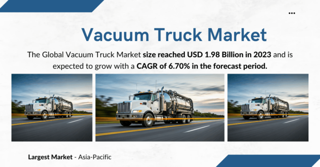 Vacuum Truck Market Demand and Growth: USD 1.98 Billion, Expected 6.70% CAGR Through {2029}. Get a Free Sample Report Now.