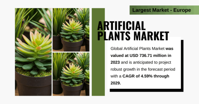 Artificial Plants Market Growth: Key Players & Projections to Reach USD 736.71 Million by 2029 [CAGR: 4.59%]. Click now to get a Free Sample.