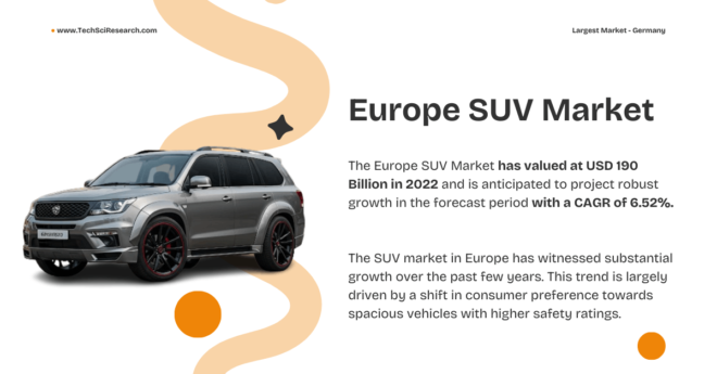 Europe SUV Market Overview: Trends, Demand, and Key Players Driving Robust Growth [6.52% CAGR]. Click to get a Free Sample in PDF.