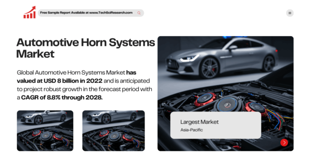 Automotive Horn Systems Market Trends and Forecast: [USD 8 Billion], Projecting [8.8% CAGR] Growth. Get a Free Sample for insights.