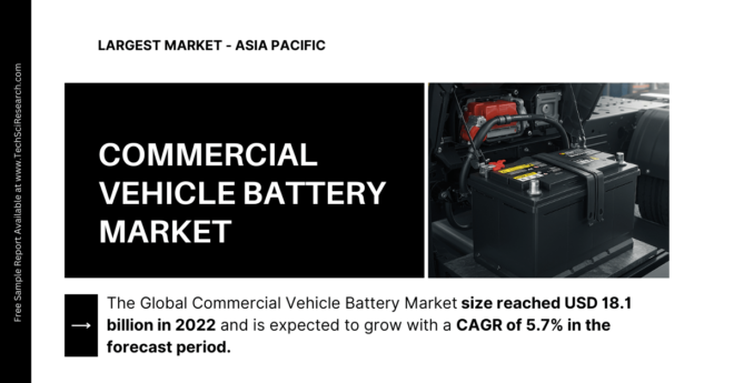 Commercial Vehicle Battery Market Overview: [USD 18.1B Valuation] & Future Demand Insights. Get a Free Sample for the insights.